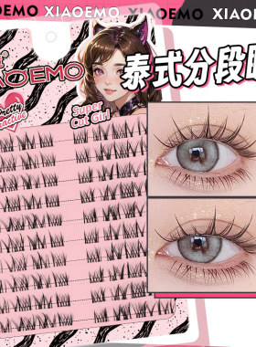 小恶魔轻泰式分段漫画假睫毛透明梗芭比款自然仿真仙子毛嫁接朵毛