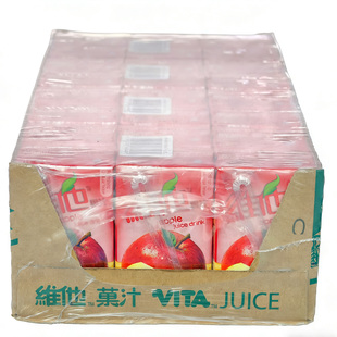 分享盒装 果味饮品方便携带夏季 维他Vita苹果汁250ml香港进口港版