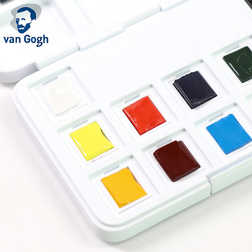 凡高固体水彩铁盒块状套装进口