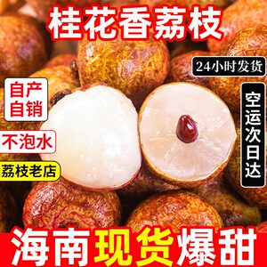 空运 海南桂花香荔枝5斤老树大果新鲜包邮当季水果现摘妃子整箱笑