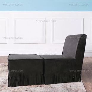创意设计师懒人沙发客厅椅 头层牛皮全皮 沙发椅休闲椅 美式