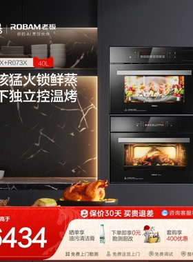 老板嵌入式家用蒸箱烤箱套装组合S273X+R073X蒸烤同时烹饪