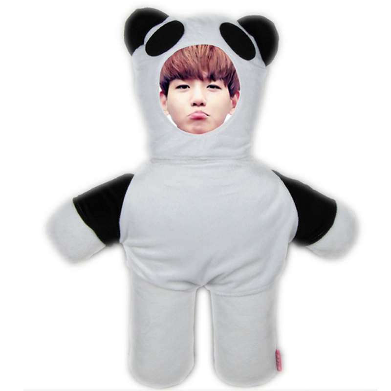 DIY抱枕EXO抱枕明星人形抱枕可爱熊猫娃娃真人公仔创意生日礼物女