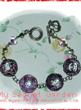 现货 KUROMI My Melody bracelet 小惡魔 卡通 時光寶石手链
