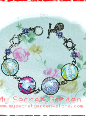 小白大耳狗玉桂狗手链