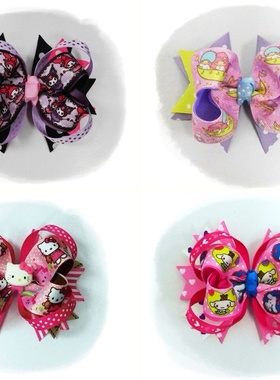 現貨小惡魔麦乐蒂 小雙星大耳玉桂狗蝴蝶结卡通髮夾头箍Hair Clip