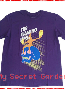現貨THE FLAMING LIPS Skull 英國官方乐队短袖T恤Band Tee Shirt