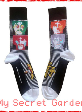 現貨 THE BEATLES Submarine Men Socks英國官方乐队中筒男袜子