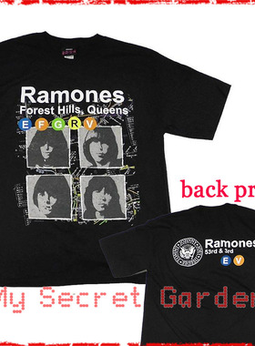 現貨 RAMONES Forest Hills雷蒙斯乐队美国官方T恤Shirt PUNK朋克