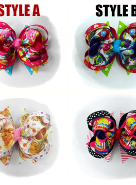 現貨 购物精灵 熊 你好凯兰蝴蝶结卡通髮夾头箍儿童发饰hair clip