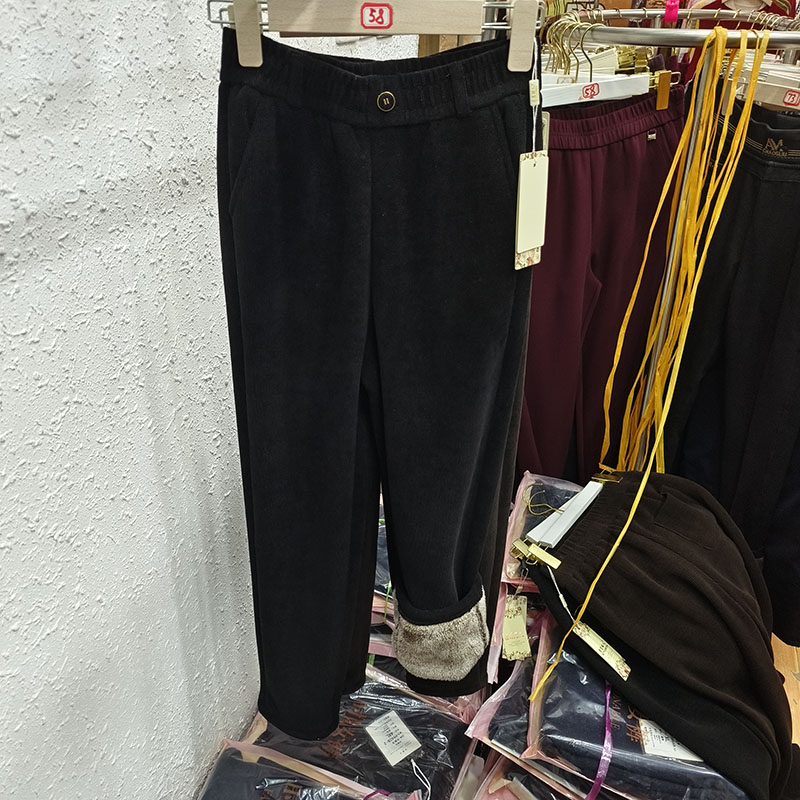巨厚棉裤6541冬加绒厚奶奶灯芯绒