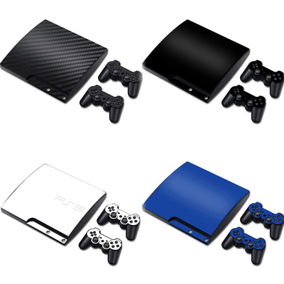 PS3 Slim机身贴纸游戏机贴纸炫彩贴 时尚贴贴纸 碳纤维 纯色糖果