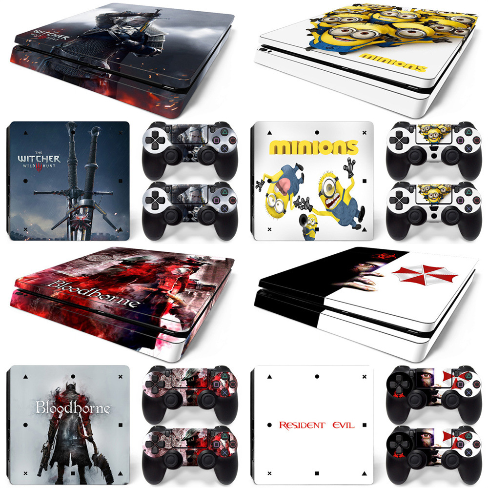 PS4 Slim 游戏机全身贴纸 彩贴 手柄保护贴 Bloodborne血源