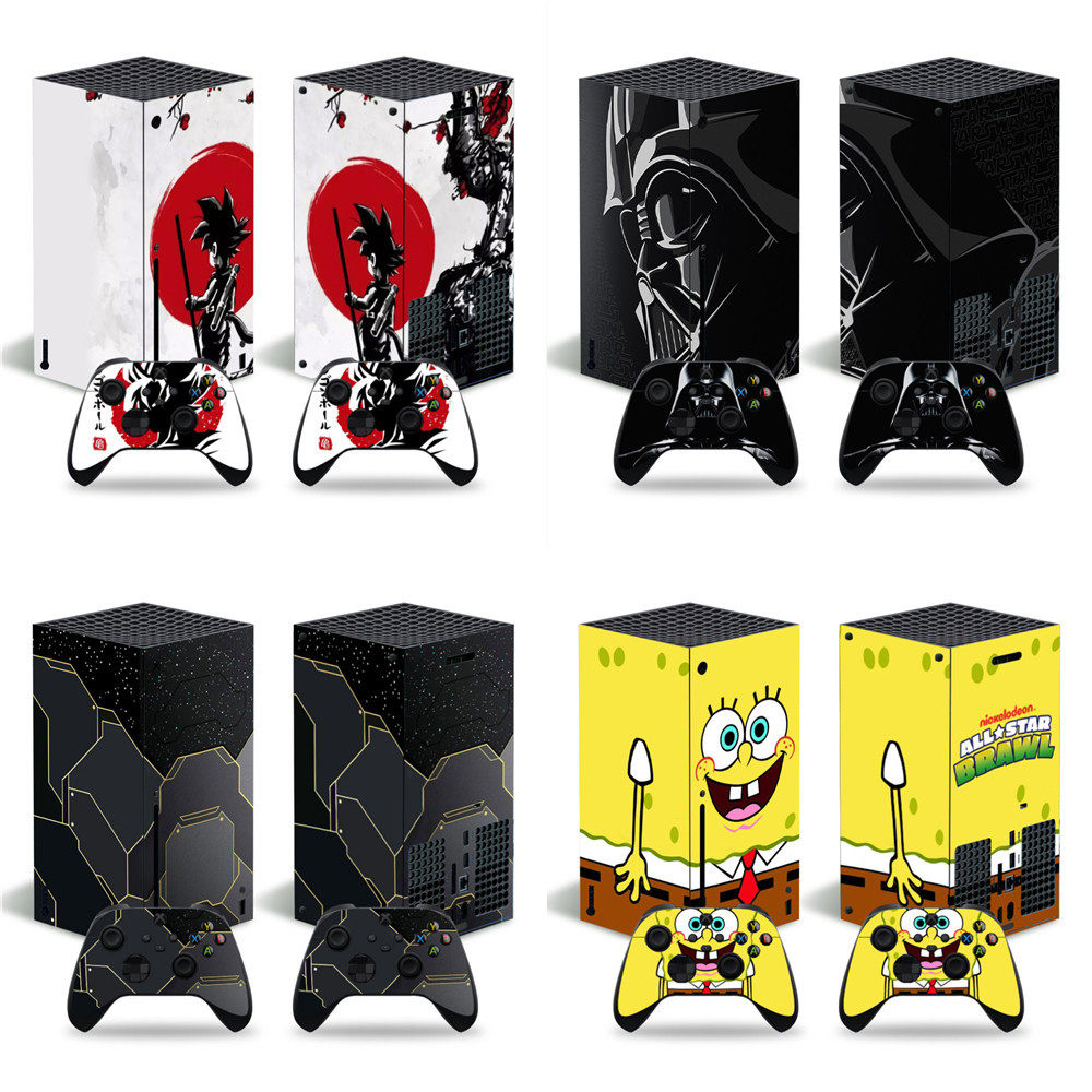 xbox series x 游戏机全身贴纸  卡通贴 几何图案贴膜 手柄贴纸