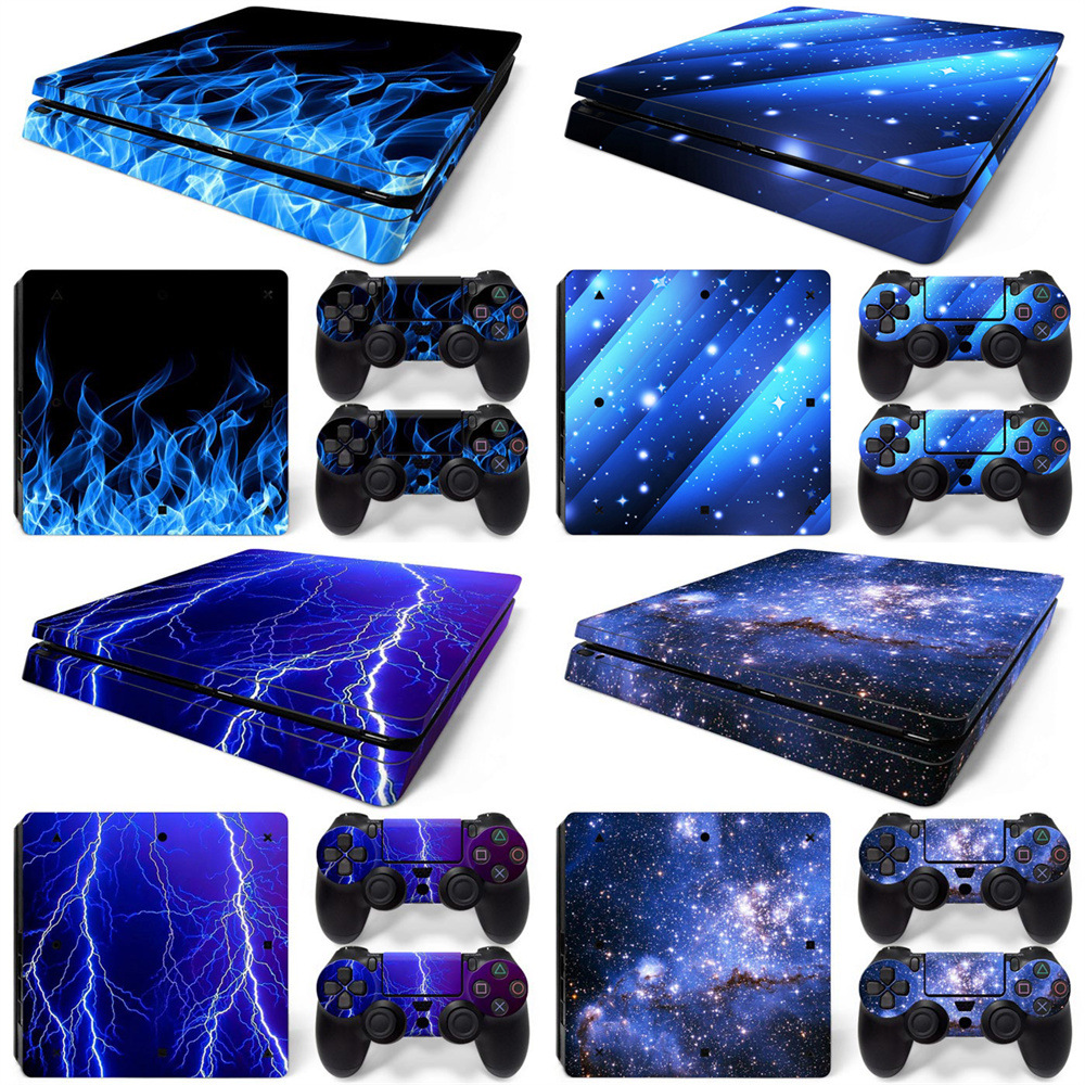 PS4 Slim 游戏机全身贴纸  星空贴膜starry sky侧边贴配件手柄贴