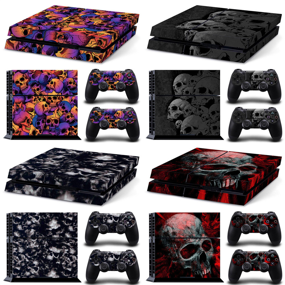 PS4 游戏机全身贴纸 骷髅skull游戏彩膜手柄   Skin Sticker
