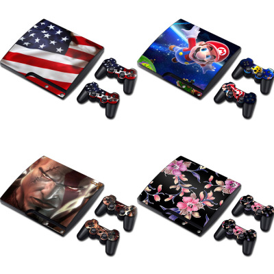PS3 SLIM薄机 游戏机贴纸 保护膜 彩贴skin sticker 迷彩豹纹