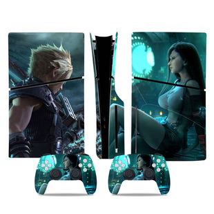 PS5 slim游戏主机贴纸手柄贴纸psslim彩膜炫彩贴 痛贴 终幻想VII
