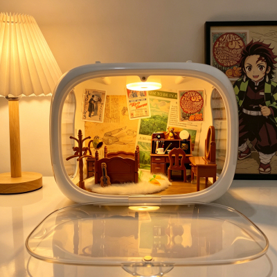 星星人萌粒公仔收纳架微缩超市货架展示架娃屋模型场景摆件
