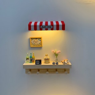 进门钥匙挂钩入户玄关墙上壁挂钥匙收纳架可爱门后装 饰挂钩免打孔