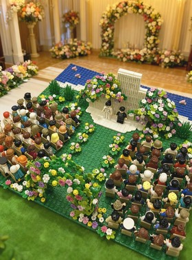 积木定制MOC小场景学校毕业礼物福利人仔身体UV印刷HIK专用