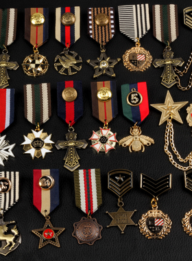 韩日系jk小徽章女生包包复古设计感小众胸针男链条别针衣服配饰品