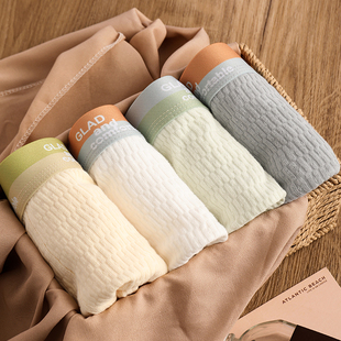 婴儿棉内裤 头裤 男生纯棉平角裤 抗菌短裤 衩 秋冬宽松透气四角裤 男士