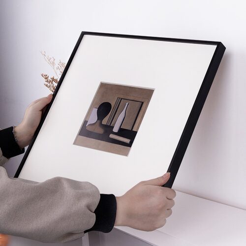 简约正方形铝合金画框50*38装裱框架国字画海报书法相框定制挂墙