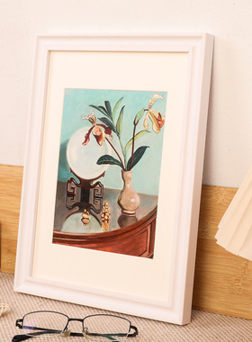 实木白色大相框装裱画框a3A4任意尺寸拼图外框空框18寸素描4k自装