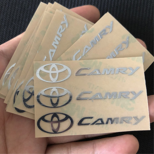 适用于丰田凯美瑞车标贴改装CAMRY 英文金属车贴车尾标贴车窗内饰