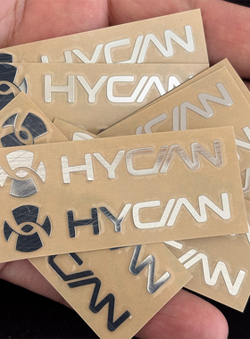 适用合创Z03字标HYCAN标志金属金属贴车标贴内饰贴纸改装后视镜贴