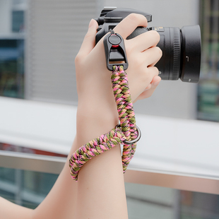 R50 D850 5D4 相机手腕带挂绳 XT5 手工编织相机腕带快拆A7M5