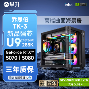 5090攀升主机三角洲游戏电竞电脑DIY组装 华硕i9升U9 5080 机RTX5070Ti 机整机 285K台式