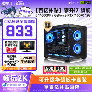 5070三角洲吃鸡游戏直播主机台式 14600KF 百亿补贴 攀升台式 电脑主机i5 RTX5060 整机 diy组装 林树推荐