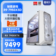 攀升AMD游戏R9高端7900X吃鸡7950X3D台式机RX7900XTX整机电脑使命召唤LOL高配电竞全套水冷组装机