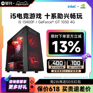 4G游戏家用办公设计LOL网吧整机DIY组装 GT1030 11400F 攀升12代i5 机台式 12400F 电脑主机全套DNF穿越火线