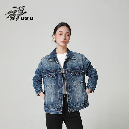 小魔鱼宽松牛仔外套女春秋季新款