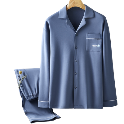 恒源祥睡衣男纯棉长袖春秋季薄款