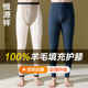 男士 秋裤 100%羊毛填充护膝打底线裤 恒源祥加绒加厚保暖裤 防寒冬季