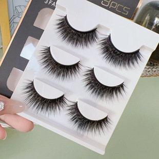 涵贝尔多层3D日系小恶魔cos假睫毛浓密长尖尾芭比簇妆舞台欧美妆