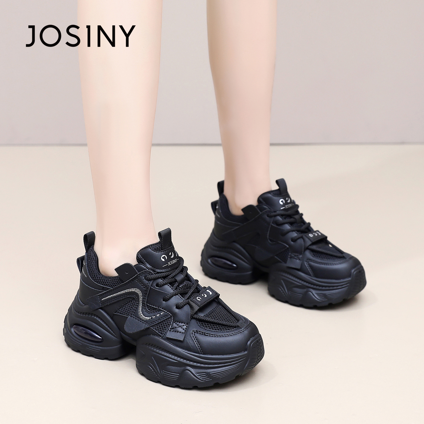 卓诗尼2026春季新款厚底老爹鞋女百搭显瘦休闲鞋时尚舒适运动鞋女