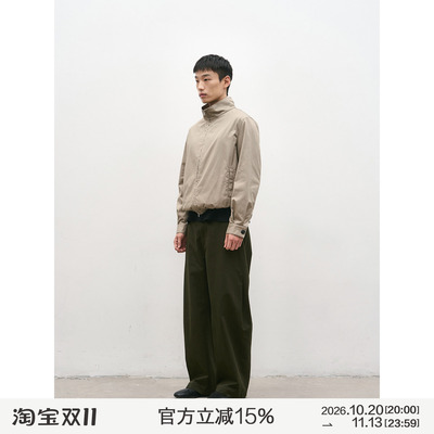 MANUFACTURE 斜纹棉立领短款夹克