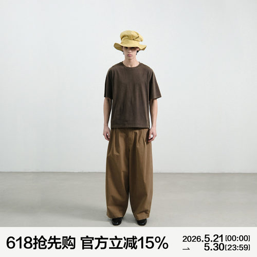 MANUFACTURE  后肩结构线短袖T恤
