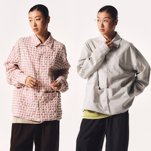 MANUFACTURE 格纹多贴袋衬衫