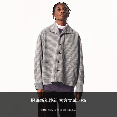 MANUFACTURE 交叠领衬衫式夹克