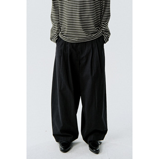 MANUFACTURE 连腰双褶⻓裤