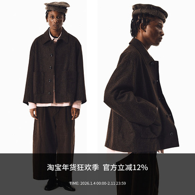 MANUFACTURE 翻领纽扣式外套