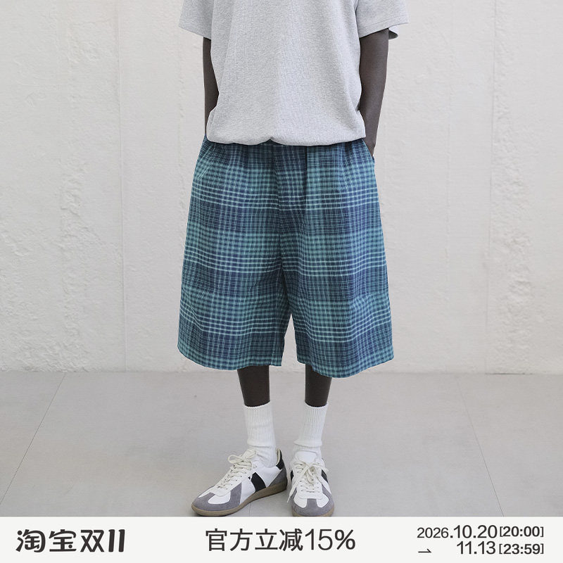 MANUFACTURE 格纹五分裤