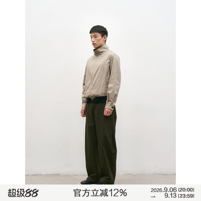 MANUFACTURE 斜纹棉立领短款夹克