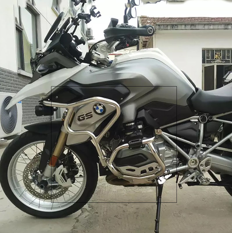 宝马1200gs lc水鸟 拉力版加装上下保险杠 整车保护杠 油箱保护杠